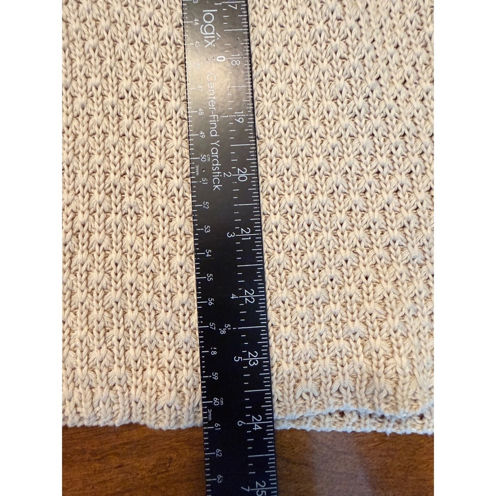 Unbranded Crochet Cardigan Womens M Cream Excellent Star Stitch 3/4 Sleeve Boho - Picture 6 of 6